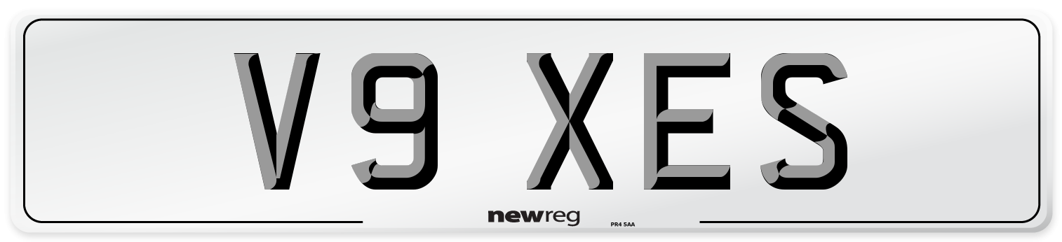 V9 XES Number Plate from New Reg